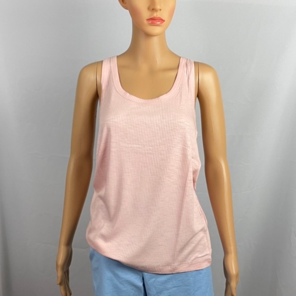 Solid Ribbed Tank Top, - Picture 2 of 4